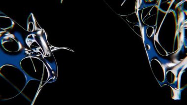 Silver Chrometype gelecekçi y2k döngüsü tasarımı Arkaplan