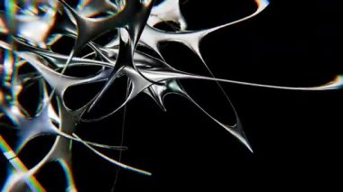 Fraktal krome tipi fütüristik y2k döngü tasarım elemanının tasarımı