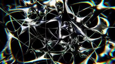 Iridescent Chrometype fütüristik y2k döngü tasarım elementinin tasarımı