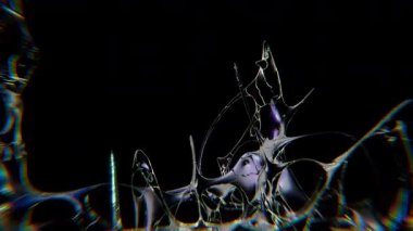 Shimmering Chrometype fütüristik y2k döngü tasarım elementinin tasarımı