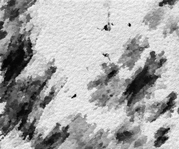 Абстрактна Акварельна Рука Намальована Ілюстрація Чорно Білого Фону — стокове фото