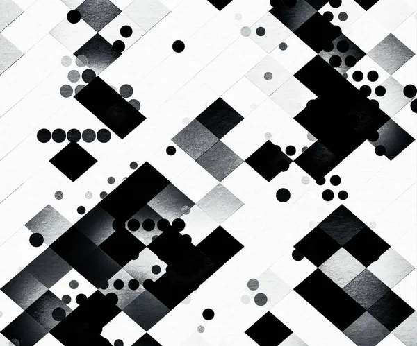 Αφηρημένο Φόντο Ασπρόμαυρα Τετράγωνα — Φωτογραφία Αρχείου