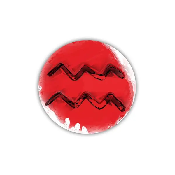 Rote Runde Glaskugel Isoliert Auf Weißem Hintergrund — Stockfoto