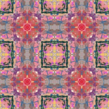 Kusursuz desen. Baskı ve dekorasyon için geometrik desen. Kaleydoskop dokusu