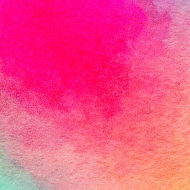 Beyaz kağıt dokusunda soyut renkli suluboya.