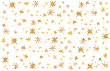 El boyaması parıldayan, stilize edilmiş yıldızlar suluboya resim arkaplanı ve çerçeve