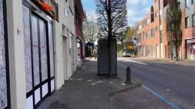 Baarle Hertog, Belçika ve Baarle Nassau, Hollanda, 10 Nisan 2022 Avrupa 'nın en karmaşık uluslararası sınırı. Baarle köyü toprakları Belçika ve Hollanda topraklarına ayrılır.