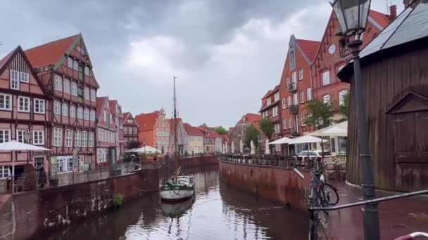 Hanseatic City Stade Lower Saxony Almanya Avrupa Nın Tarihi Merkezine — Stok video