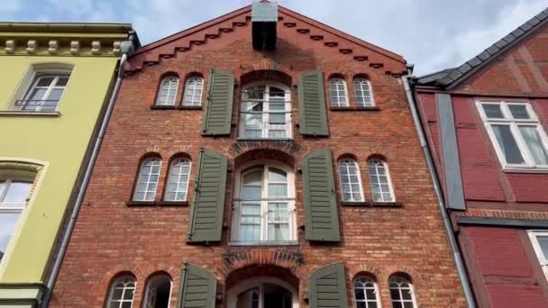 Tarih Merkezi Ortaçağ Hanseatic Şehri Stade Mimarisi Aşağı Saksonya Almanya — Stok video