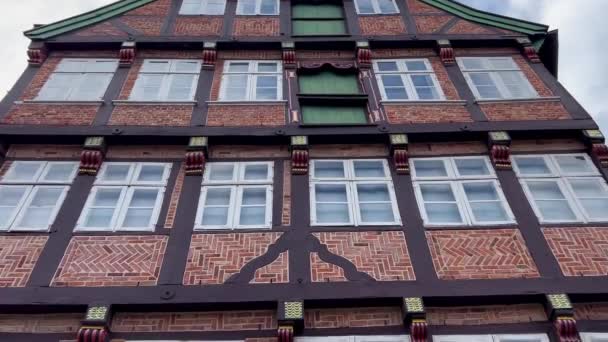 Architektura Historického Centra Středověkého Hanzovního Města Stade Dolní Sasko Německo — Stock video