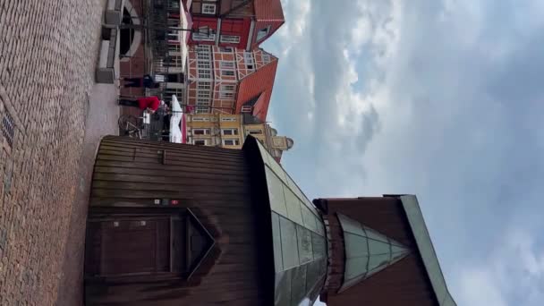 Nábřežní Historické Centrum Hanzovního Města Stade Dolní Sasko Německo Evropa — Stock video