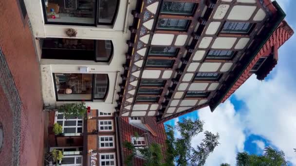 Architektura Historického Centra Středověkého Hanzovního Města Stade Dolní Sasko Německo — Stock video