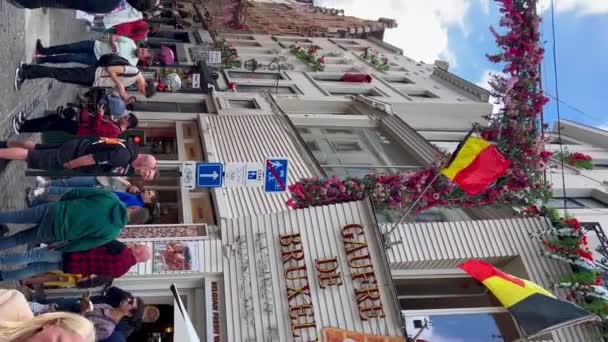 Rue Eperonnier Brüsszel Brüsszel Főváros Régió Belgium Európa 2023 Augusztus — Stock videók