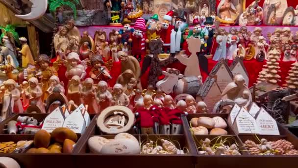 Ulica Urządzona Nowy Rok Jarmark Bożonarodzeniowy Osnabruck Nadrenia Północna Westfalia — Wideo stockowe