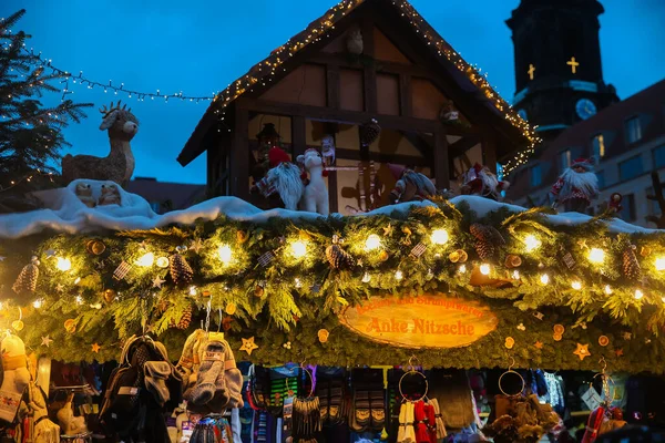 ドレスデン サクソニー ドイツのクリスマス新年市場2022年12月21日 ロイヤリティフリーのストック画像