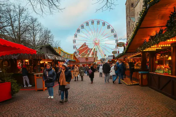 Julmarknad Dresden Sachsen Tyskland December 2022 Stockbild