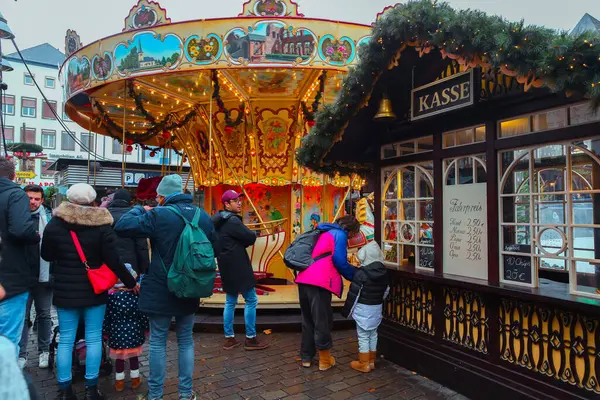 Різдвяний Новорічний Ринок Дрездені Саксонія Німеччина Грудня 2022 Року Ліцензійні Стокові Зображення