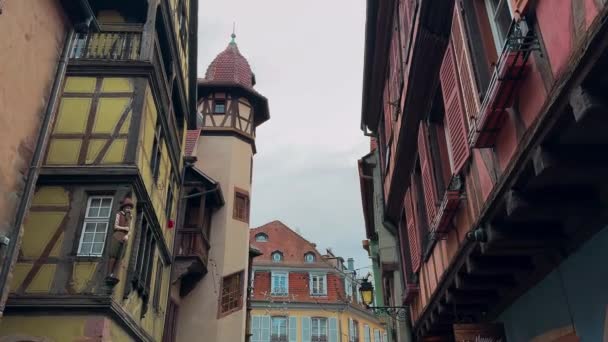 Noël Nouvel Dans Centre Historique Petite Venise Colmar Alsace France — Video