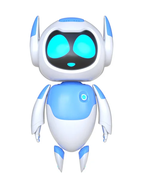 Caráter Chatbot Para Conceito Serviço Suporte Postura Neutra Ilustração Imagem De Stock