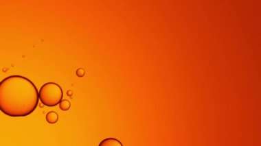 Sıvıdaki yağ kabarcıklarının üst görüntüsü. Yağ yüzeyi çok renkli arka plan. Renkli kabarcıklardan oluşan fantastik bir yapı. Suda yüzen yağ damlasının renkli sanatsal görüntüsü