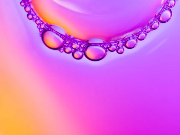Närbild Vatten Bubbla Färg Bakgrund — Stockfoto