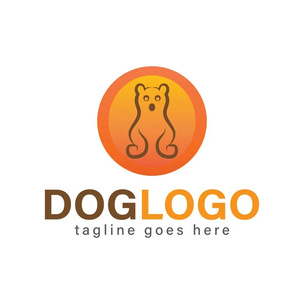 Abstract Pet Dog Logo Shape Creative Symbol Vector Illustration Pictorial — Image vectorielle