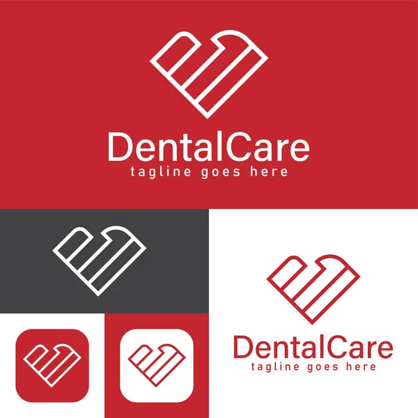 Logotipo Abstracto Clínica Dental Ilustración Vectorial Los Dientes Moderno Logotipo — Vector de stock