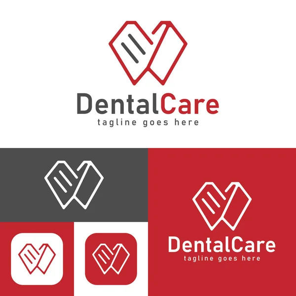 Logotipo Abstracto Clínica Dental Ilustración Vectorial Los Dientes Moderno Logotipo — Vector de stock
