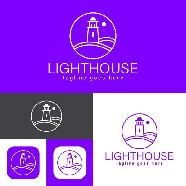 Light House Logo Design Simple Nowoczesny Abstrakcyjny Wektor Ilustracja Ikona — Wektor stockowy
