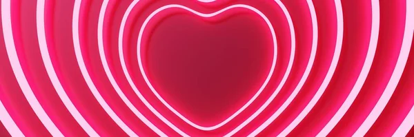 발렌틴의 대비해 마젠타 온색의 심금을 칠하는 — 스톡 사진