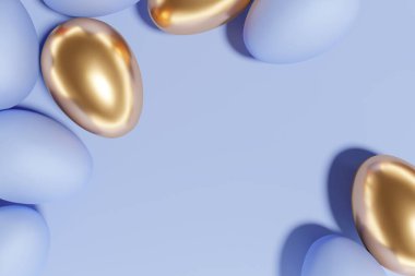 3d render of Ester egg pattern frame on a pastel purple background for your Easter project