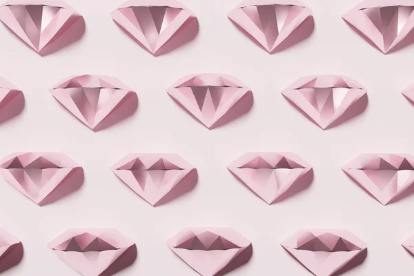 Renderização Diamantes Padrão Pedra Preciosa Para Seu Projeto Glam — Fotografia de Stock
