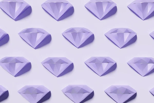 Renderizado Diamantes Patrón Piedra Gema Para Proyecto Glam —  Fotos de Stock