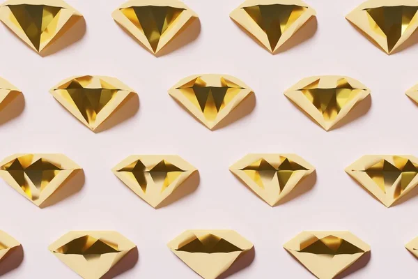 Renderização Diamantes Padrão Pedra Preciosa Para Seu Projeto Glam — Fotografia de Stock