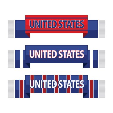 ABD futbol eşarpları beyaz, mavi ve kırmızı renklerde dizayn edildi