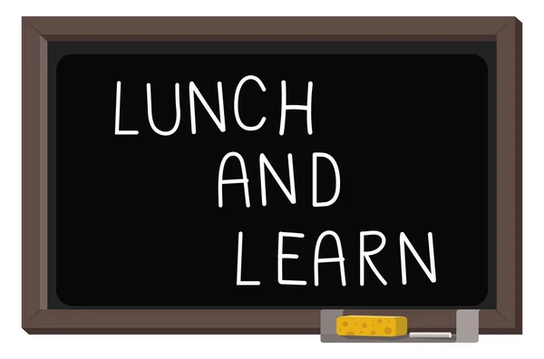 Tabule Obědem Učit Text Vzdělávání Koncepce — Stockový vektor