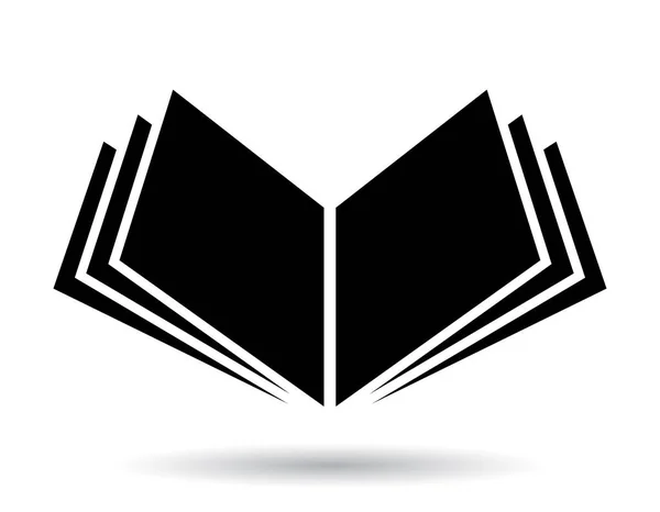 Livre Noir Simple Isolé Sur Fond Blanc — Image vectorielle