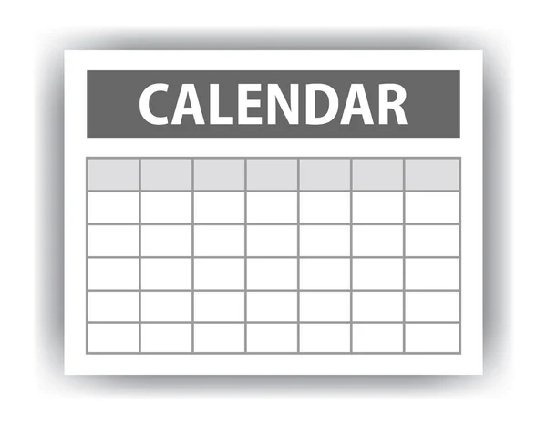 Schwarz Weiß Karierter Einfacher Kalender — Stockvektor