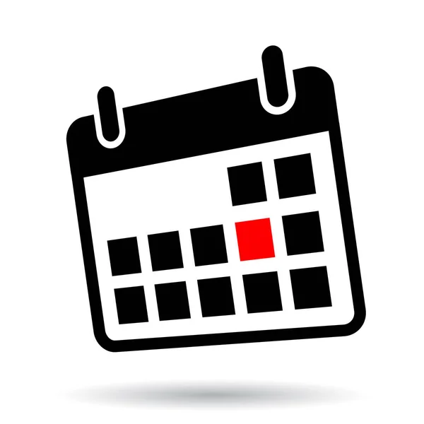 Simple Calendar Red Date — Stock Vector