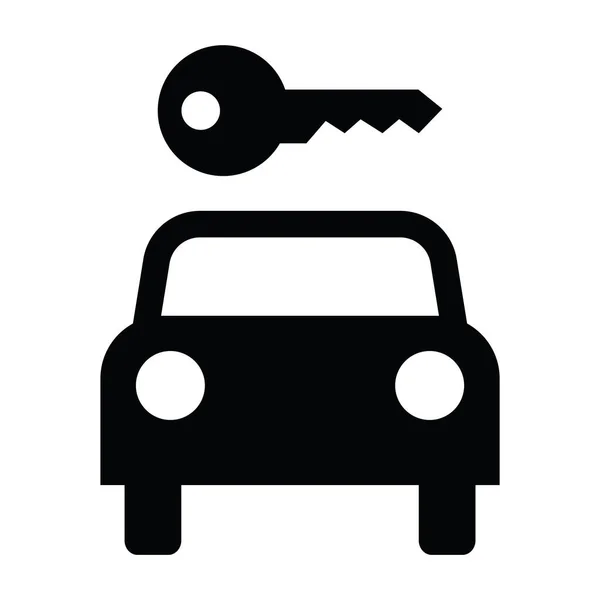 Plakat Der Autovermietung Mit Schlüssel — Stockvektor