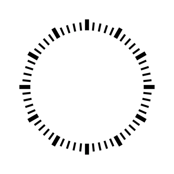 Einfache Konzeptionelle Schwarz Weiß Uhr Vorlage Mit Kopierraum — Stockvektor