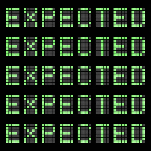 Plakát Očekávaným Textem Černém Pozadí — Stockový vektor