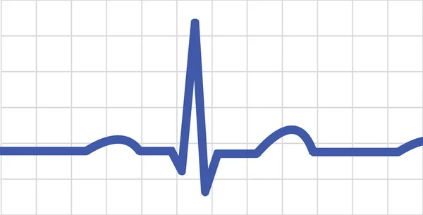 Modrá Srdeční Frekvence Kostkovaném Pozadí — Stockový vektor