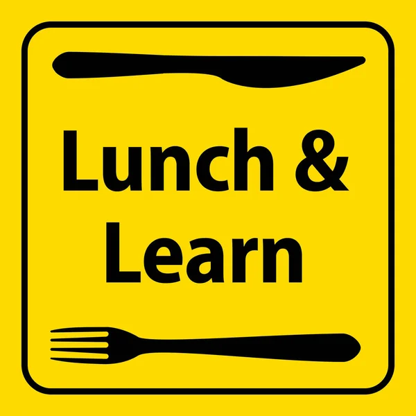 简单的午餐和学习文字板 — 图库矢量图片