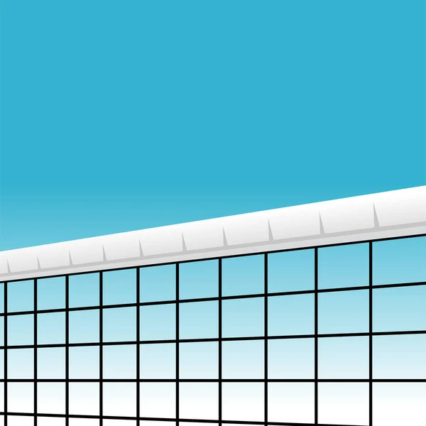 Tennis Net Blue Sky Copy Space — Stock Vector