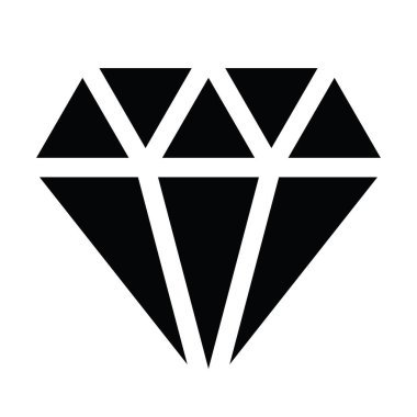 Elmas simgesi veya logo, vektör illüstrasyonu 