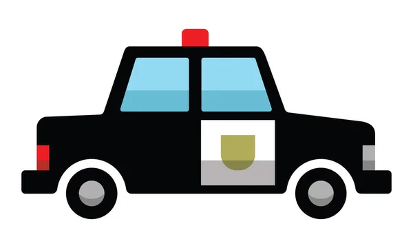 Polizeiauto Ikone Vektor Illustration — Stockvektor