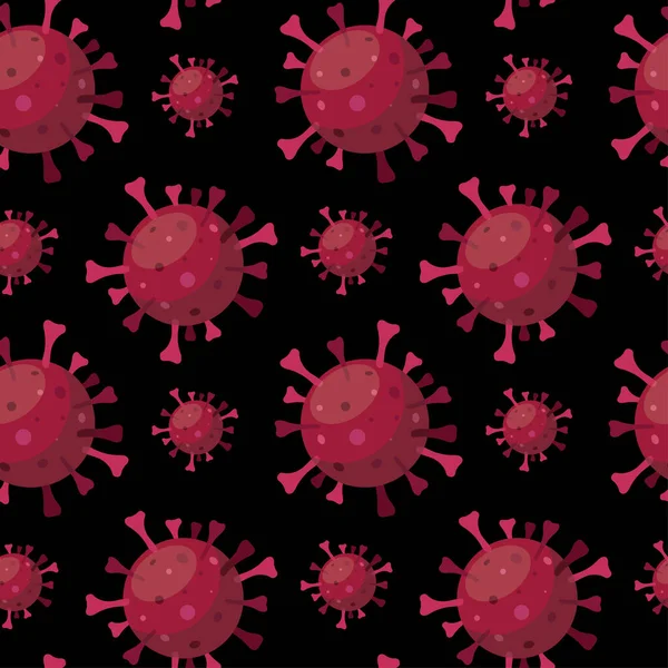 Corona Virus Abstract Seamless Pattern Vector Illustration — Stock Vector