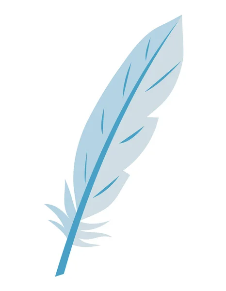 Blue Feather Vector Illustration — Stock Vector