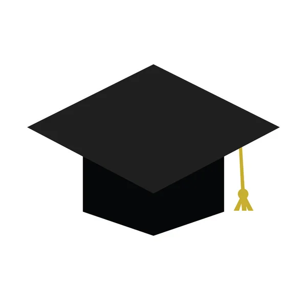 Απόφοιτος Καπάκι Απομονώνονται Λευκό Φόντο Διανυσματική Απεικόνιση — Διανυσματικό Αρχείο